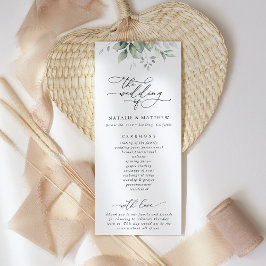 Verde, Hojas de Eucalipto, Programa de Boda