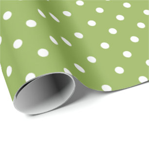 Verde lima   Papel de ajuste de puntos de polka bl