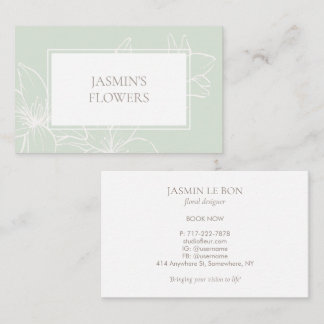 Verde Menta | Etiqueta Floral Chic
