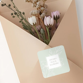Verde Menta | Etiqueta floral de moda