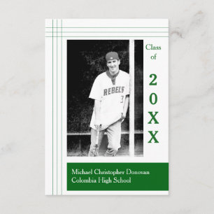 Verde moderno de las rayas - invitación de la