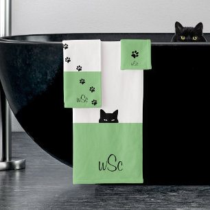 Verde monograma de gato ensordecedor