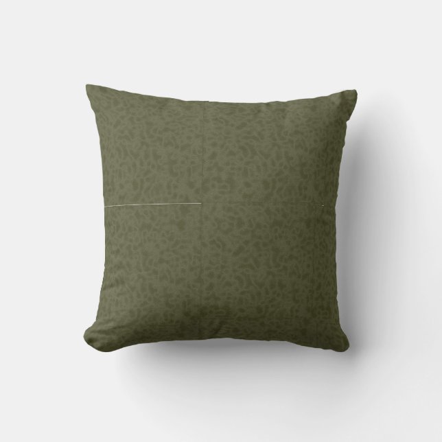Verde/moreno reversibles de la almohada (Anverso)