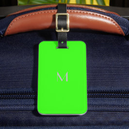 verde neón - añadir etiqueta de equipaje monogramo