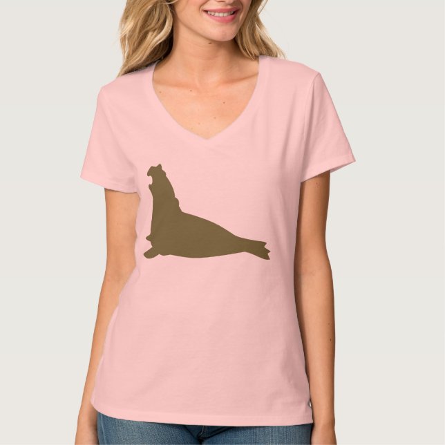 Verde oliva de la camisa de foca elefante (Anverso)