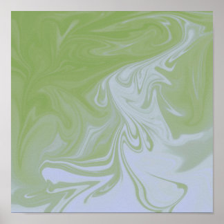 Verde oliva, Poster de Arte Líquido Blanco