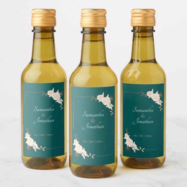 Verde oscuro con crema Rosa Boda (Botellas)