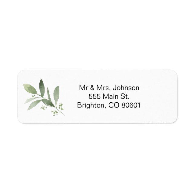 verde - plantilla de etiqueta de dirección (Frente)