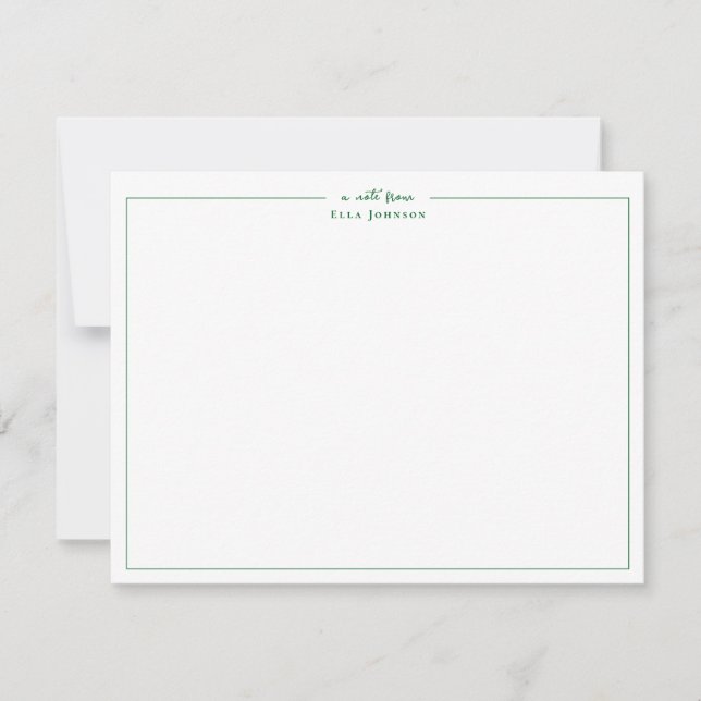 Verde preppy & Blanco una nota de  (Anverso)