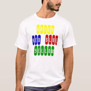 VERDE, ROJO, AZUL, AMARILLO, camiseta