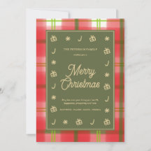 Verde Rojo Rústico Vamos Navidad Feliz Navidad