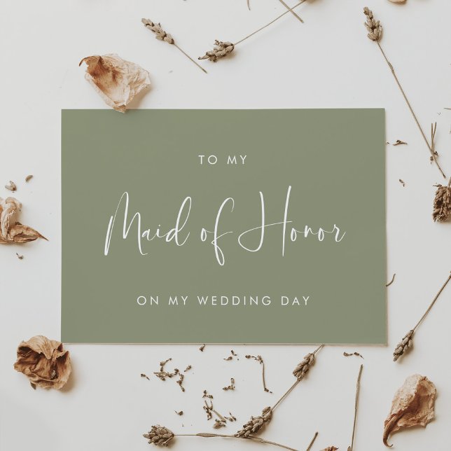 Verde sabio a mi tarjeta del día de la boda de la  (Subido por el creador)