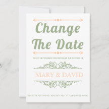 Verde sabio y melocotón Cambiar la invitación de f