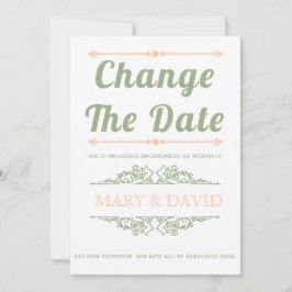 Verde sabio y melocotón Cambiar la invitación de f