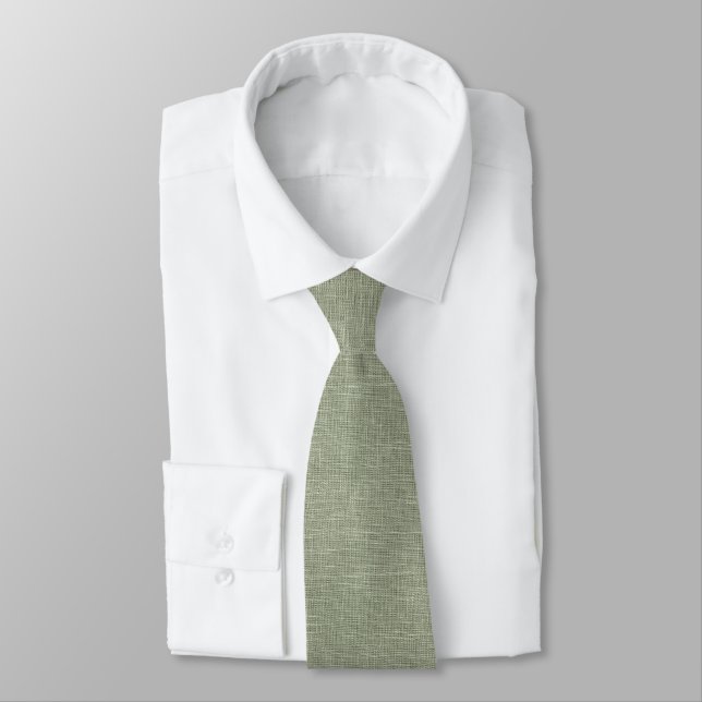 Verde Salvia Corbata De Novio Groomsmen Con Aspect (Atado)