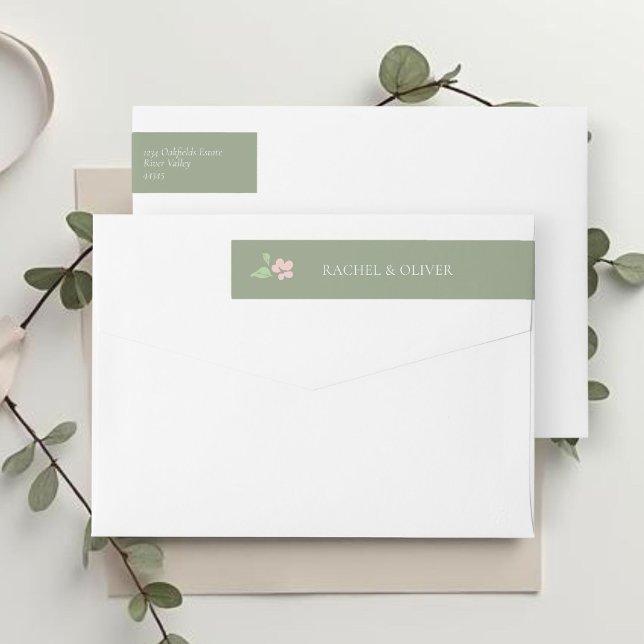 Verde Salvia | Pareja de Boda Floral Chic (Subido por el creador)