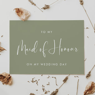 Verde salvia Tarjeta del día de mi boda para mi da