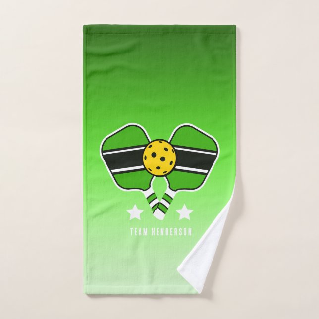 Verde sobre el nombre del Personalizable de fondo  (Toalla de mano)