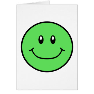 Verde sonriente 0001 de la tarjeta de cara