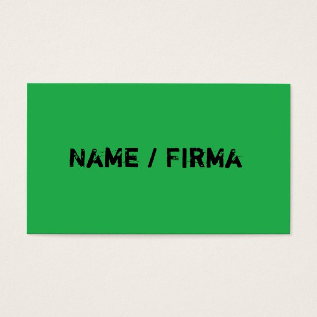 verde - tarjetas de presentación (Frente)