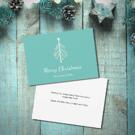 Verde Verde azulado retro de árbol de Navidad
