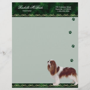 Verde veterinario arrogante del papel con membrete