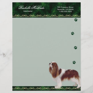 Verde veterinario arrogante del papel con membrete