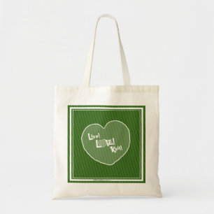 ¡VERDE vivo! ¡Amor! ¡Punto! La bolsa de asas de