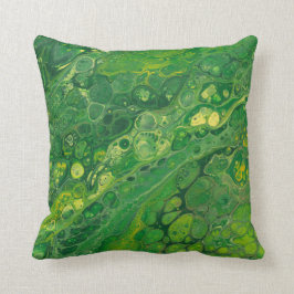 Verde y amarillee el Cojín decorativo abstracto