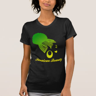 Verde y amarillo jamaicanos de la camiseta del