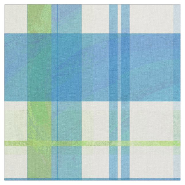 Verde y azul de la tela escocesa de Madras (De cerca)