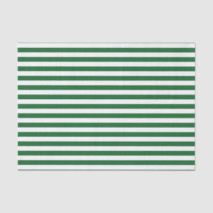 Verde y blanco raya el papel seda