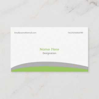 Verde y gris simples de la tarjeta de visita