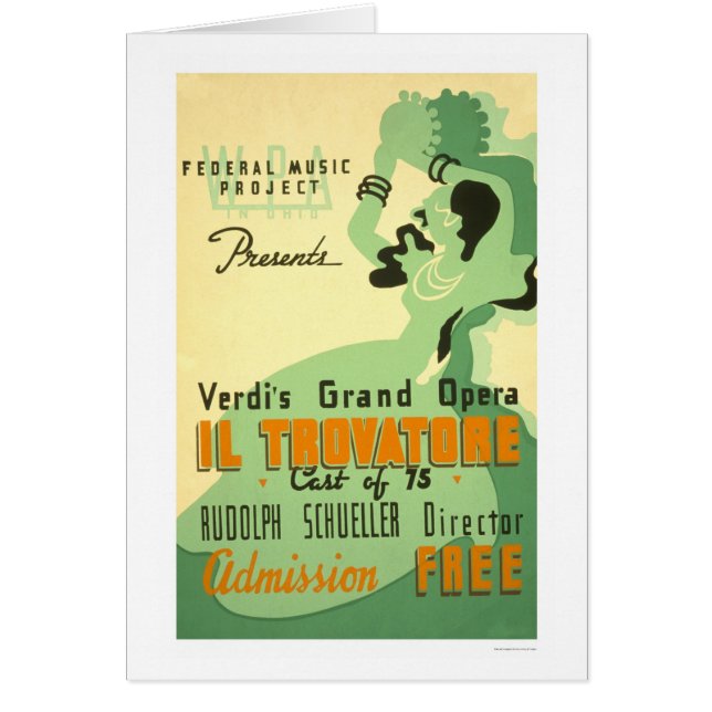 Verdi IL Trovatore WPA 1937 (Frente)
