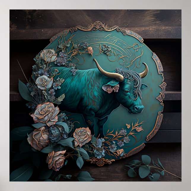 Verdigris Zodiac Tauro Arte Metalizado (Frente)