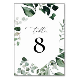 verdor acuático número de mesa floral