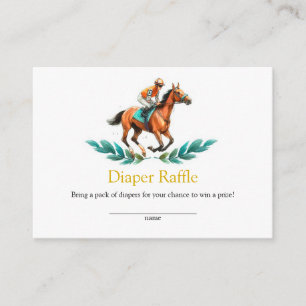 Verdor Caballo Baby Shower Diaper Raffle tarjetas
