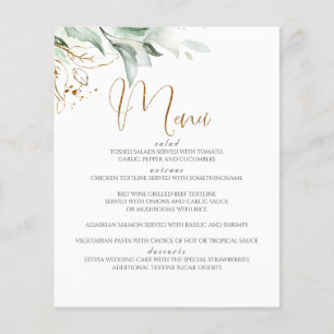 Verdor de ensueño y menú Boda de eucalipto hojas