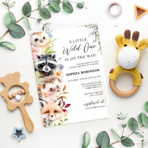 Verdor de las criaturas de Woodland Invitación de 