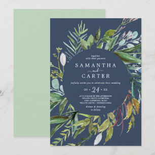 Verdor de verano Invitación a la boda casual nav