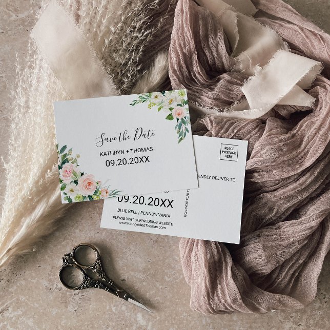 Verdor Elegante Floral Guardar la tarjeta de fecha (Subido por el creador)