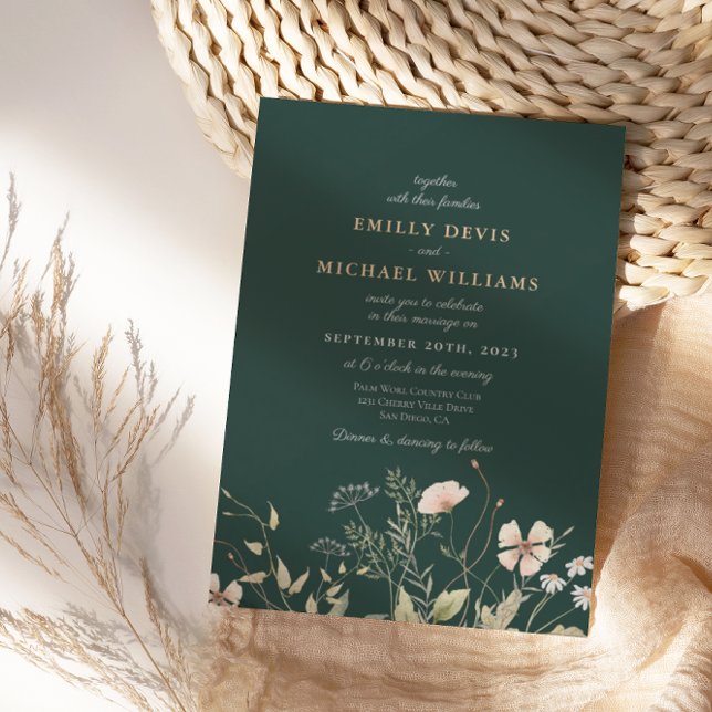 Verdor Esmeralda Todo En Una Invitación De Boda (Subido por el creador)