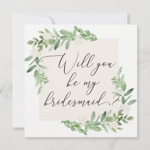 Verdor femenino y tarjeta de dama de honor rubia