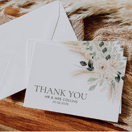 Verdor Floral blanca Gracias Tarjeta VICTORIA Plan