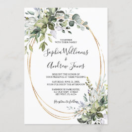 Verdor Floral Elegante Invitación a la Boda
