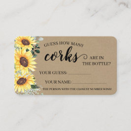 Verdor Girasol Cuántos Corks Ducha tarjeta de jueg