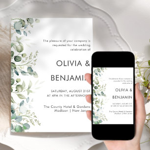 Verdor   Invitación a la boda de Eucalyptus