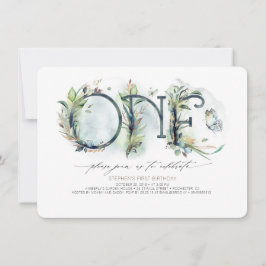 Verdor Invitación al primer cumpleaños del bebé - 