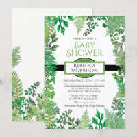Verdor | Invitaciones a bañador de helechos salvaj
