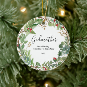 Verdor Madrina Navidades Ornamento cerámico